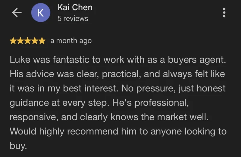 Five-star Google review