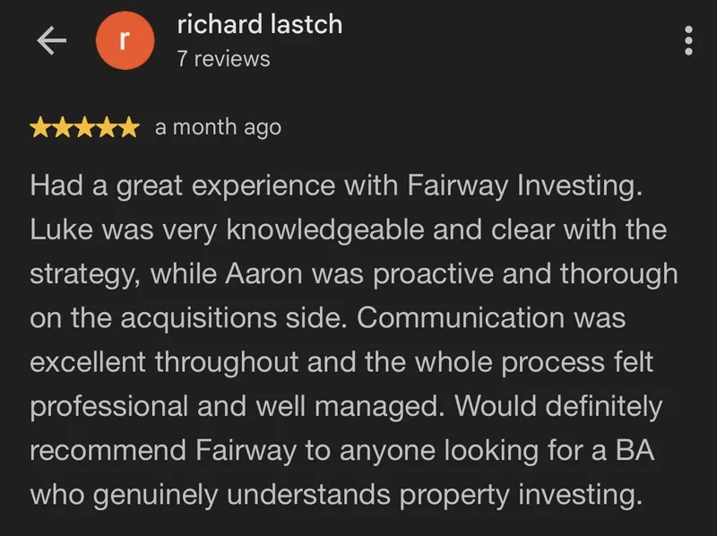 Five-star Google review