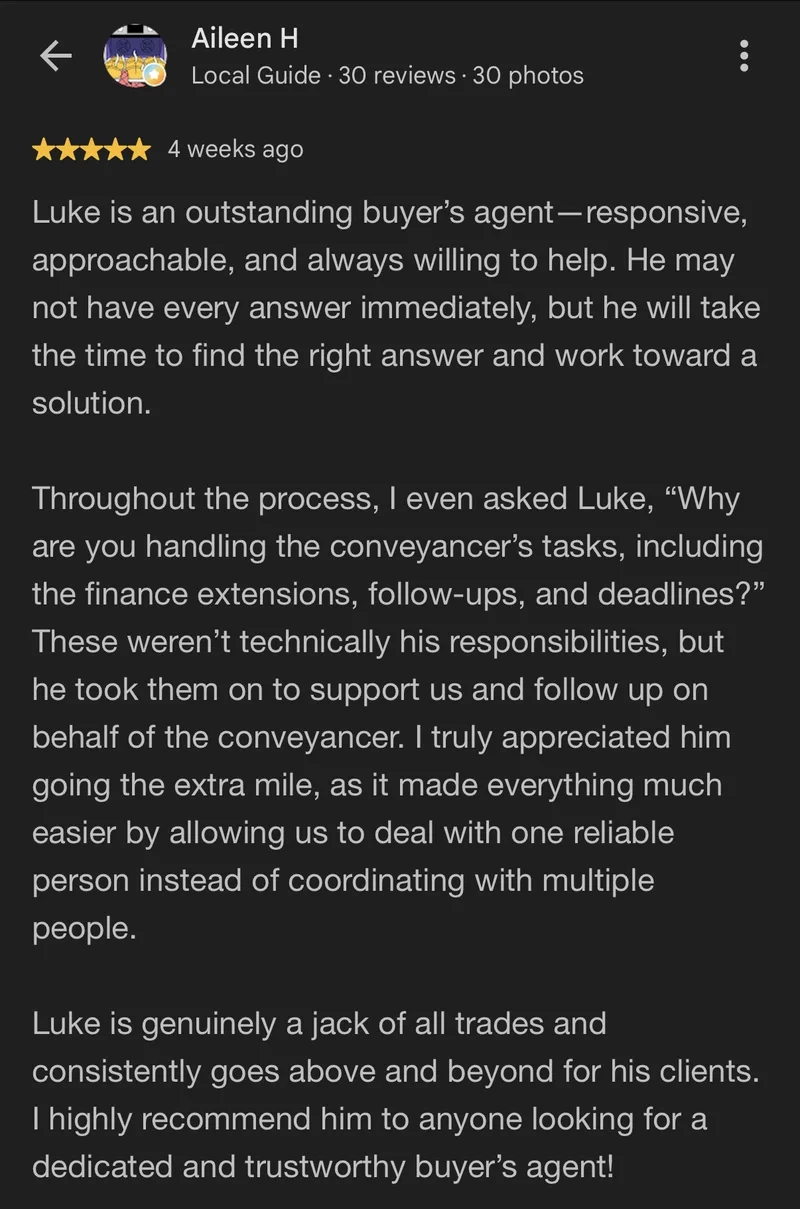 Five-star Google review
