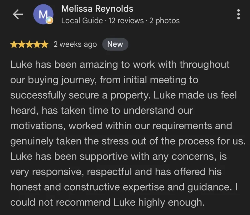 Five-star Google review