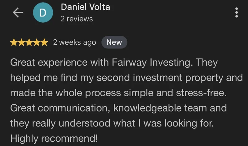 Five-star Google review