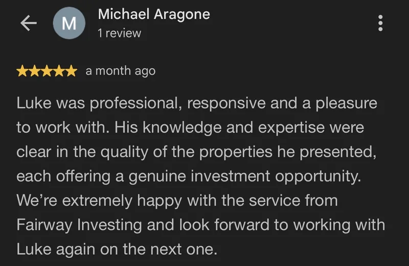 Five-star Google review